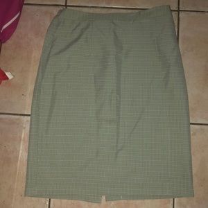 Sage green plaid cottagecore skirt